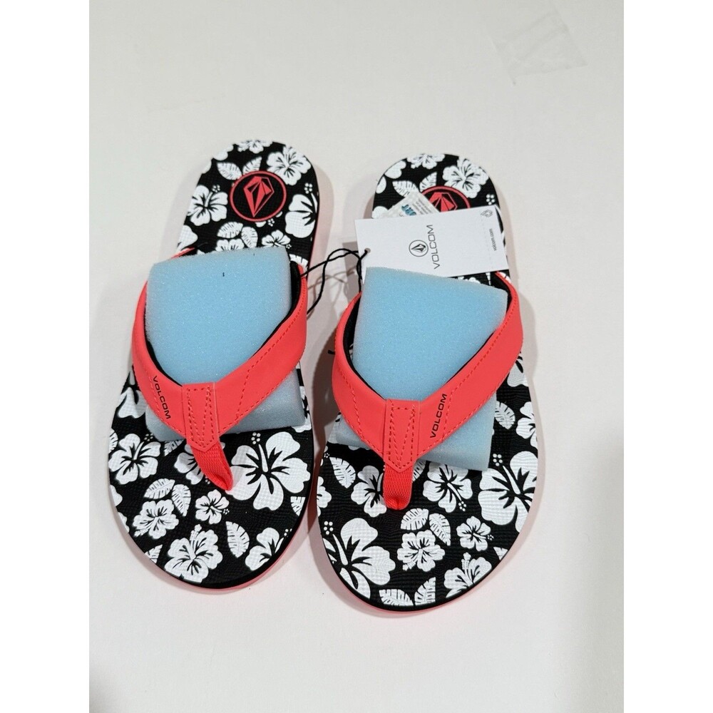 Volcom Vicky Big Youth Sandal Size 4 Unisex - Electric Coral - NWT